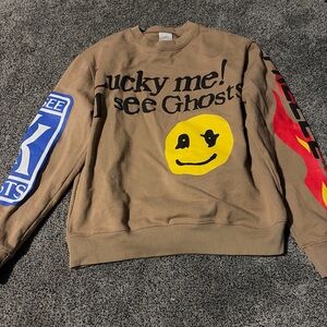 Lucky Me I See Ghosts Brown Sweater
